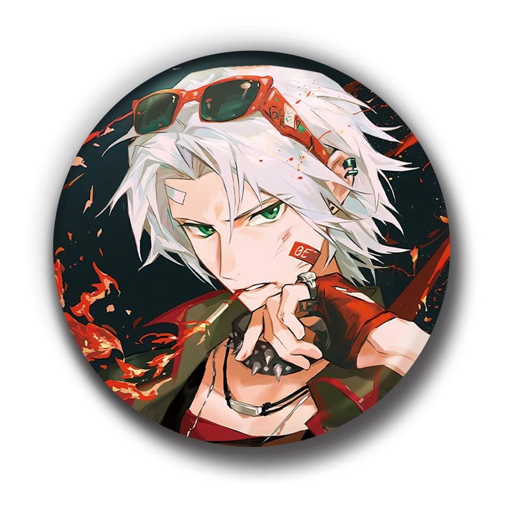 Anime Tutor Laser Badge Hibari Kyoya Tsunayoshi Sawada Reborn Pin Merchandise Cute Cartoon Accessories Collection Gift For Fans