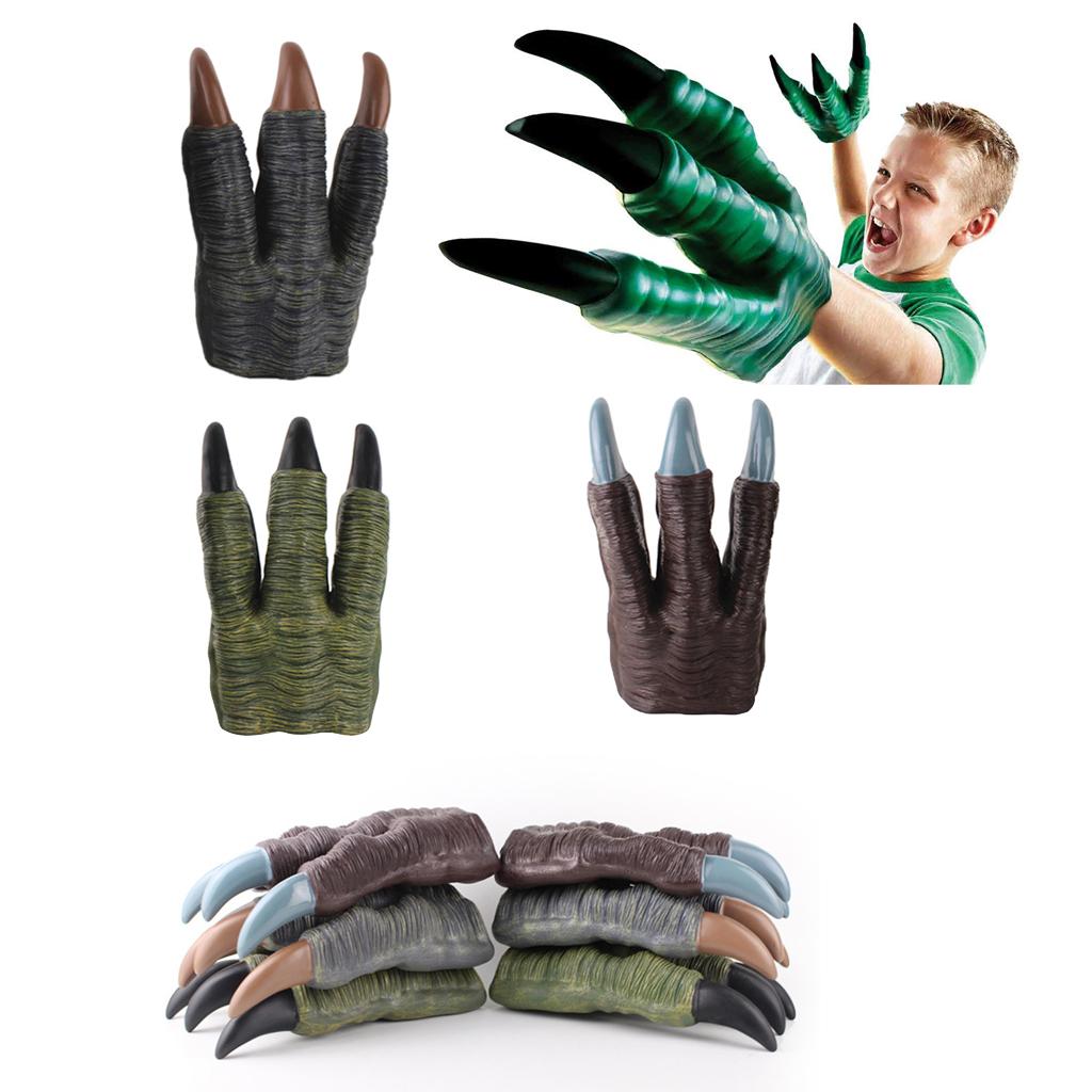 Dinosauří rukavice Hračka Hnědé loutkové rukavice Realistické dračí drápy Monstrum Cosplay pro Halloweenskou párty