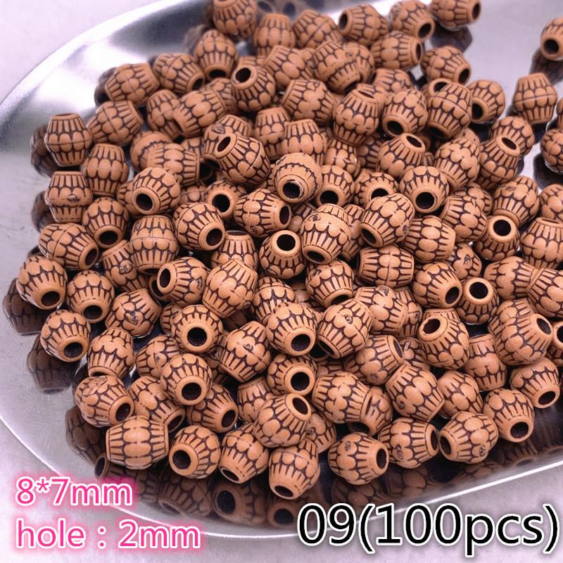 10-100pcs Imitation Retro Acrylic Beads for Jewelry Making DIY Children Handmade Bracelets Necklace