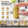 Stainless Steel Body Liquid Soap Dispenser Plastic Pump Head Hand Soap Bottle  Bathroom Countertop