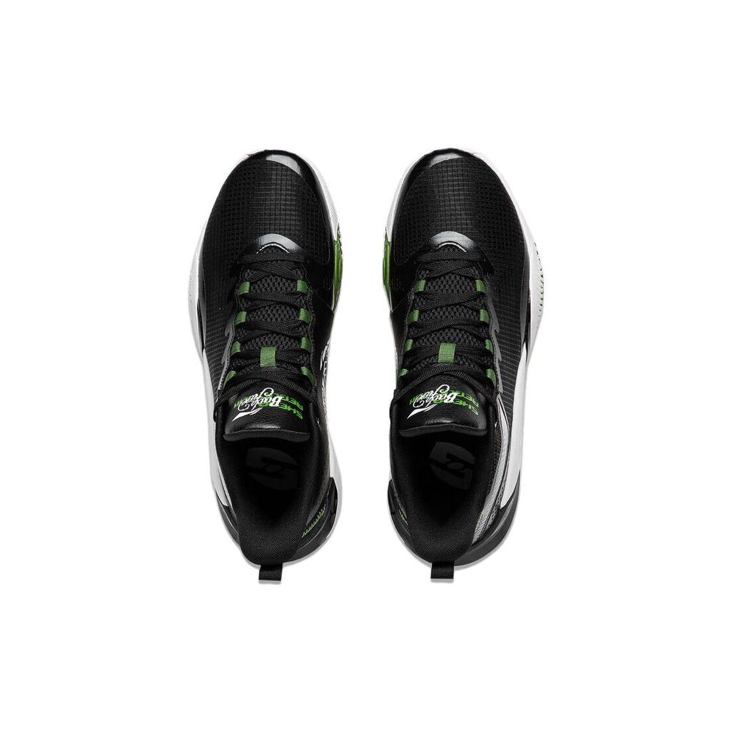 Li Ning Storm 2023 Bequeme Dämpfung, Abriebfeste Niedrige Basketballschuhe Herren Schwarz ABFT021-1