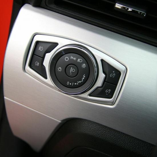Center Headlight Switch Button Cover Decor for Ford Mustang 2015+/F-150 15-