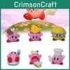 Cute Kirby French Fries Burger Cake Series Pvc Handmade Dolls 6 Pcs