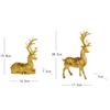 Elegant Elk Statue Flowers Figurine Bedroom Sculpture Shop Christmas Decors