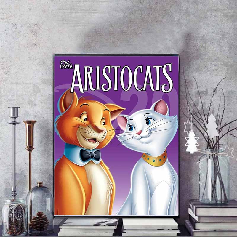 Disney Diamond Painting Classic Poster Illustrations From The Cats Adventure 5D Diamond Painting Art Embroidery Cross Stitch Room Decoration