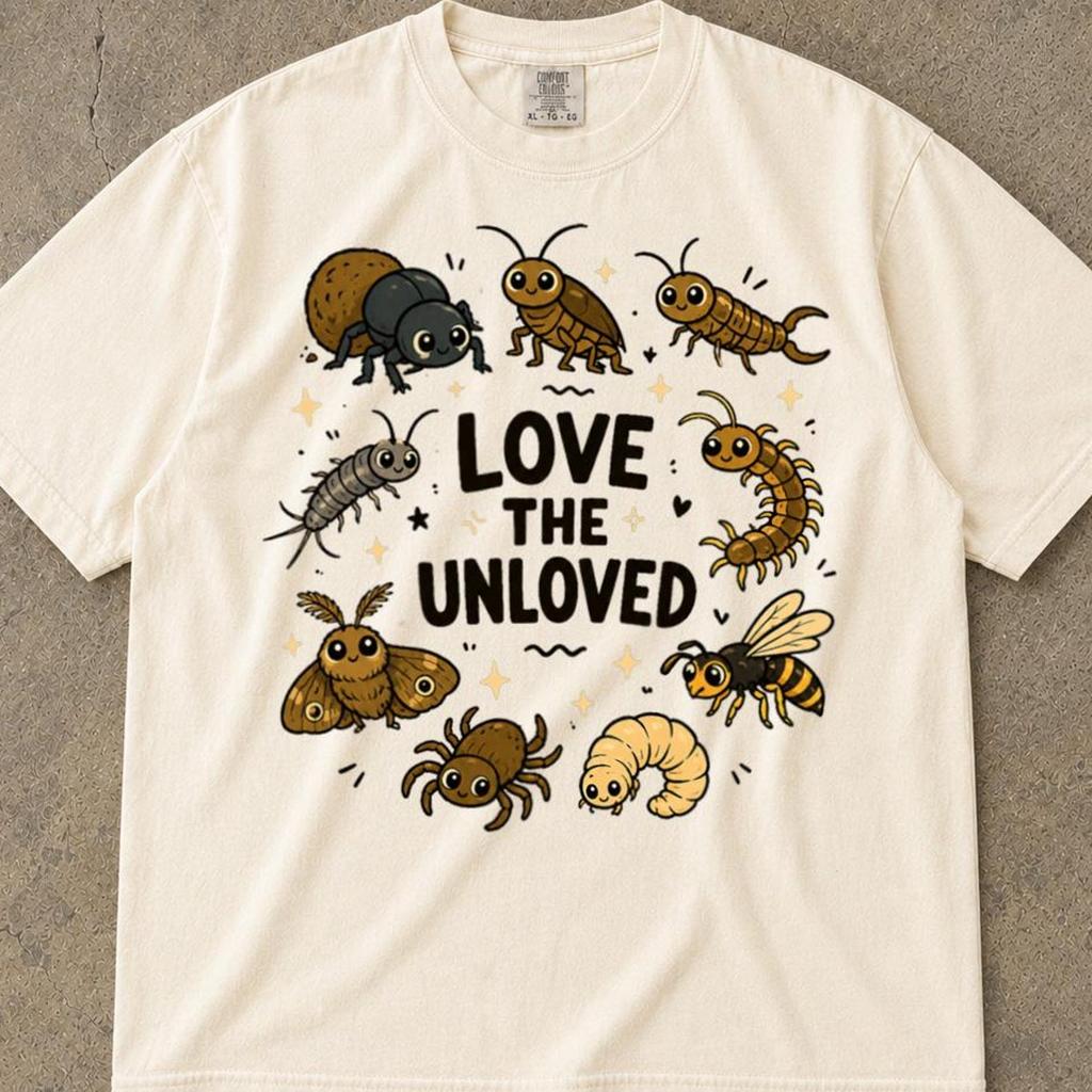 Love The Unloved Tshirt, Nature Gifts, Insect Shirt, Nature Shirt, Animal Shirt, Love The Unloved T Shirt, Lady Bug Shirt, Unwearable Shirts