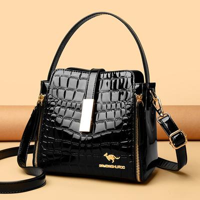 Torebka damska Krokodyl Lakierowana Skóra PU Torebka dla kobiet w średnim wieku na jedno ramię, crossbody, tote, torba dla mamy
