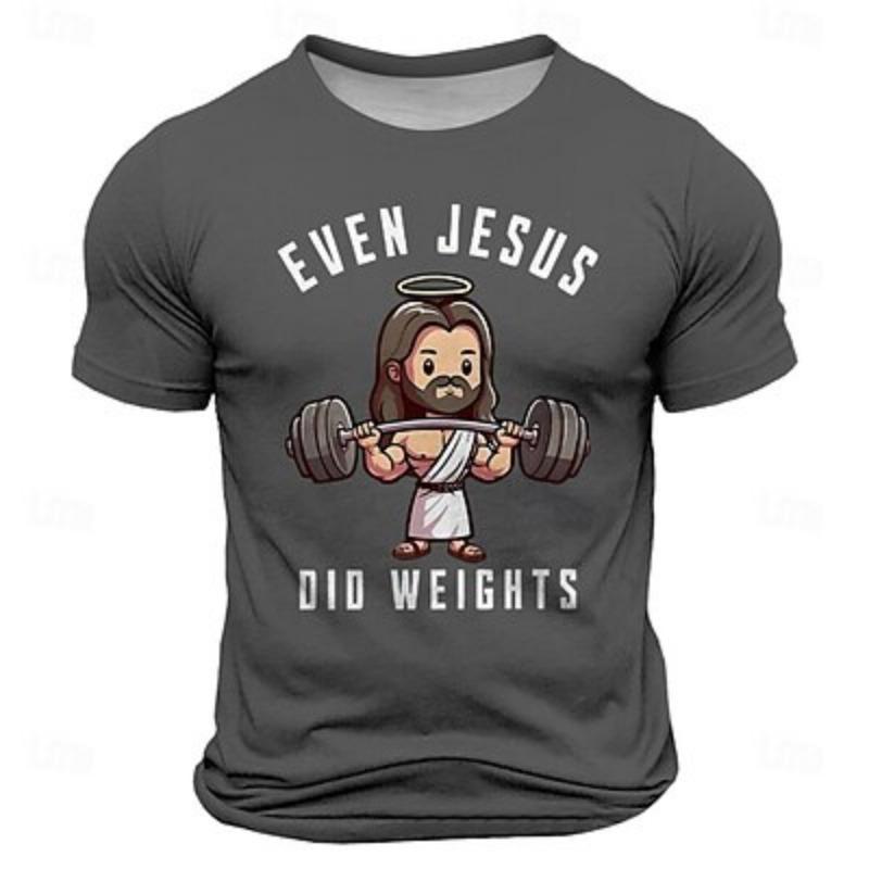 

Смішна християнська ретро вінтажна повсякденна вулична мода чоловіча футболка з 3D принтом з коротким рукавом та круглим вирізом одяг на весну літо 3XL