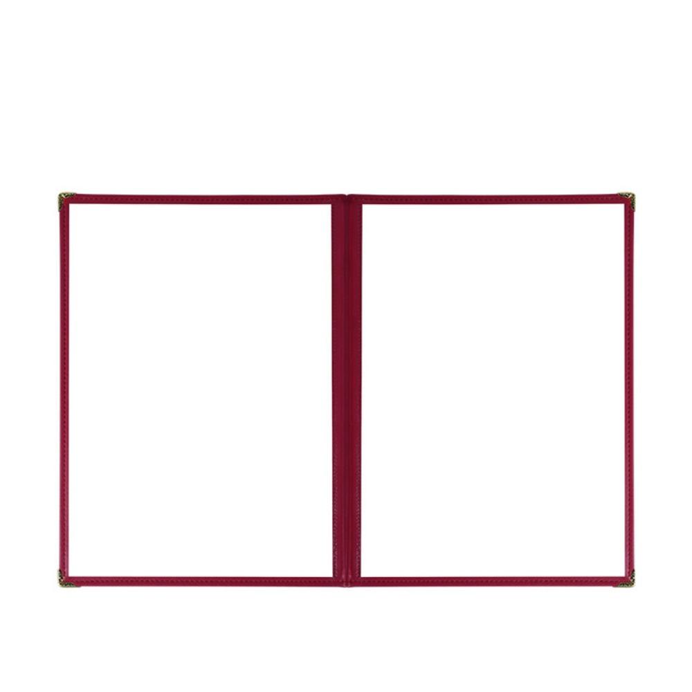 A4 A4 Menu Paper Holder Metal Corners Shell Document Folder PVC Transparent Menu Cover Hotel