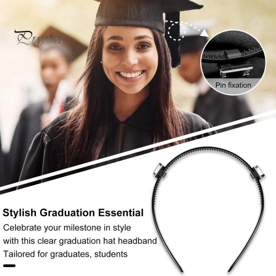 

Выпускная шляпа, повязка на голову с булавкой, противоскользящая, легкая, для мужчин и женщин, шляпа для выпускников, фиксирующая лента, аксессуары для волос, головные уборы, товары для выпускных вечеринок чёрный