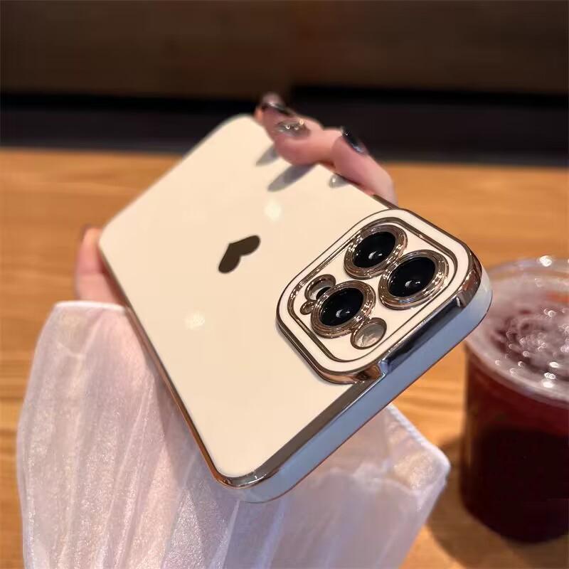 Luxury Plating Love Heat Phone Case For Samsung Galaxy A54 A53 A04S A14 A24 A34 A23 A52 S20 S21 S22 S23 Ultra Plus iPhone 14 13 12 11 Pro Max Cover
