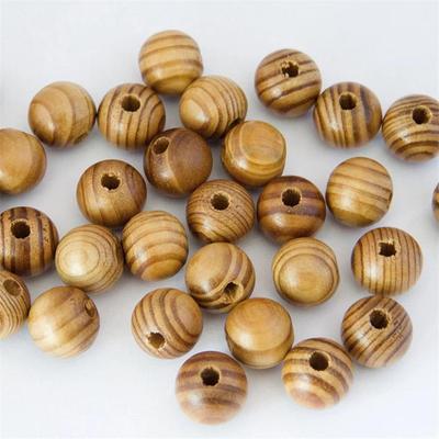 DIY Jewelry Accessories: Natural Oiled Pine Wood Round Beads for Beading and Car Seat Cushion