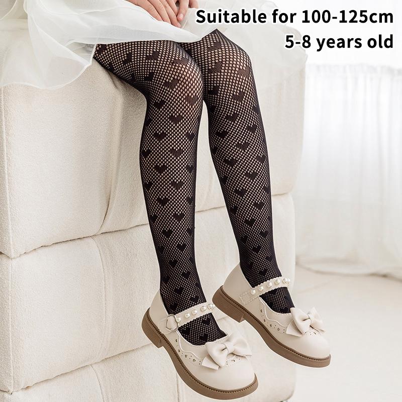Summer Fashion Girls Tights Nylon Breathable Mesh White Black Children Princess Pantyhose Elasticity Leggings For 3-12Y