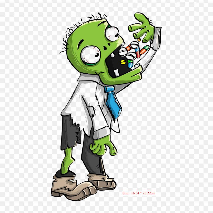 Kreslené Zombie Kuře Kuře Nažehlovací Tepelný Transfer Tisk Vinylové Nášivky Nálepka na Oblečení DIY Aplikace Pratelné Nášivky