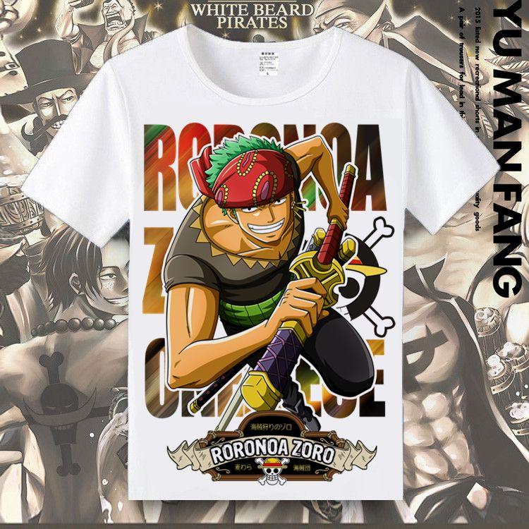 ONE PIECE T-shirt Luffy Sauron Printed Clothes Anime Peripheral Short Sleeve T-Shirt Loose Tide Comfortable Y2K