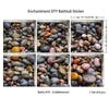 6 Stück Kopfsteinpflaster-Badewannenaufkleber, rutschfest, wasserdicht, 3D-Effekt, selbstklebender Badezimmeraufkleber, PVC, abnehmbares dekoratives Wandbild