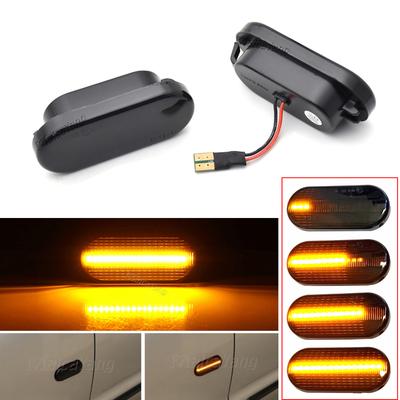 2pcs Dynamic LED Turn Signal Light Side Marker Blinker For SEAT Leon Ibiza 6L Ford Focus MK2 VW Golf 3 4 Lupo Passat Polo 6N 9N
