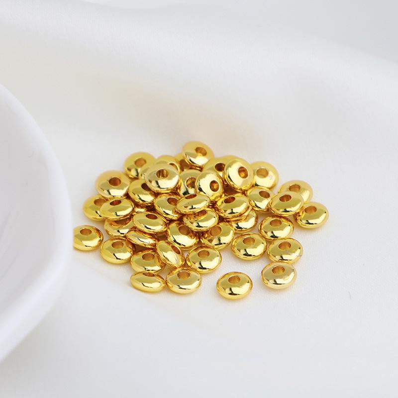 18K Gold-Filled Flying Saucer Beads: Color Retaining Spacers for DIY Bracelets and Necklaces