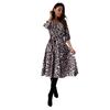 2024 Autumn European & American Fashion Long-Sleeve Printed Dress