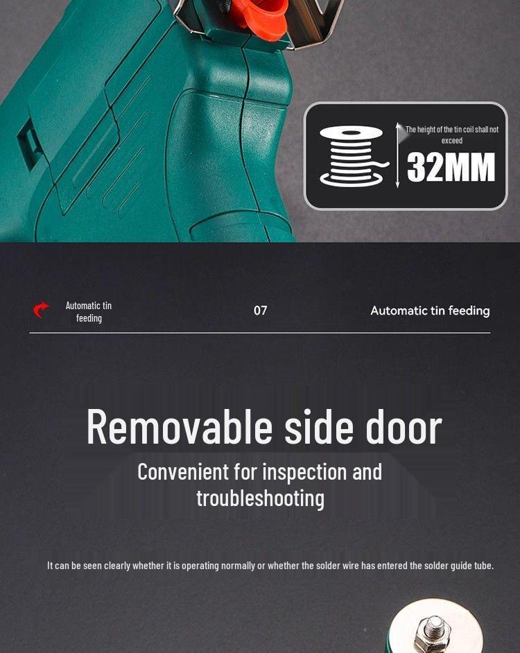 High-Power 60W Handheld Electric Soldering Iron with Automatic Solder Feed