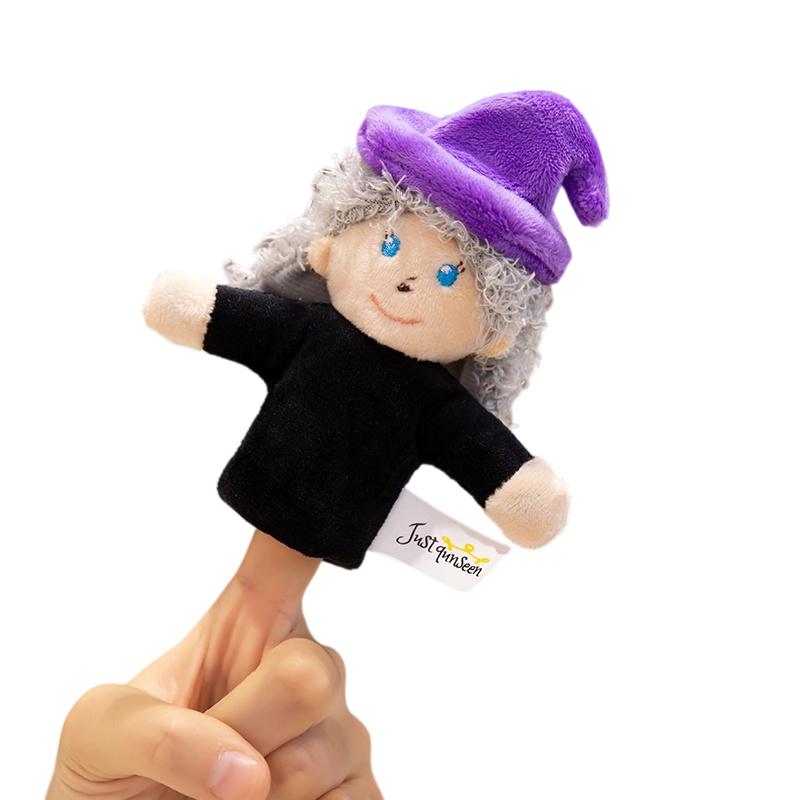 Kawaii Cartoon Plush Finger Puppet Insect Ocean Animal Human Butterfly Bee King Queen Princess Tell Story Interactive Prop