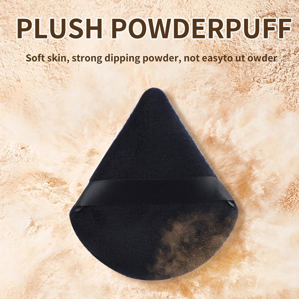 6 Pcs Powder Puff Face Makeup Sponge Soft Velour Triangle Powder Puffs For Loose Powder Body Powder Cosmetic Foundation Beauty