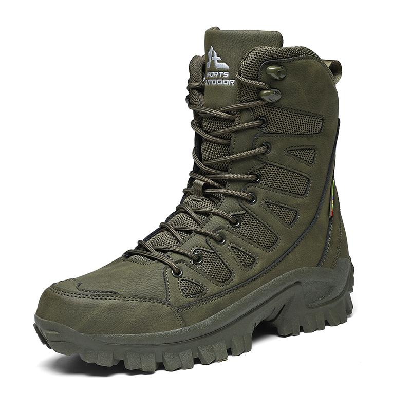 Men's high-top hiking boots four seasons non-slip field training boots breathable comfort casual walking boots adventure shoes