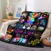 Music Quotes And Symbols Collage Cozy Blanket Customize Text Ultrasoft Great For Sofa Couch Office Bed Picnics Allseason Use Cozy Home Lovers Suitable