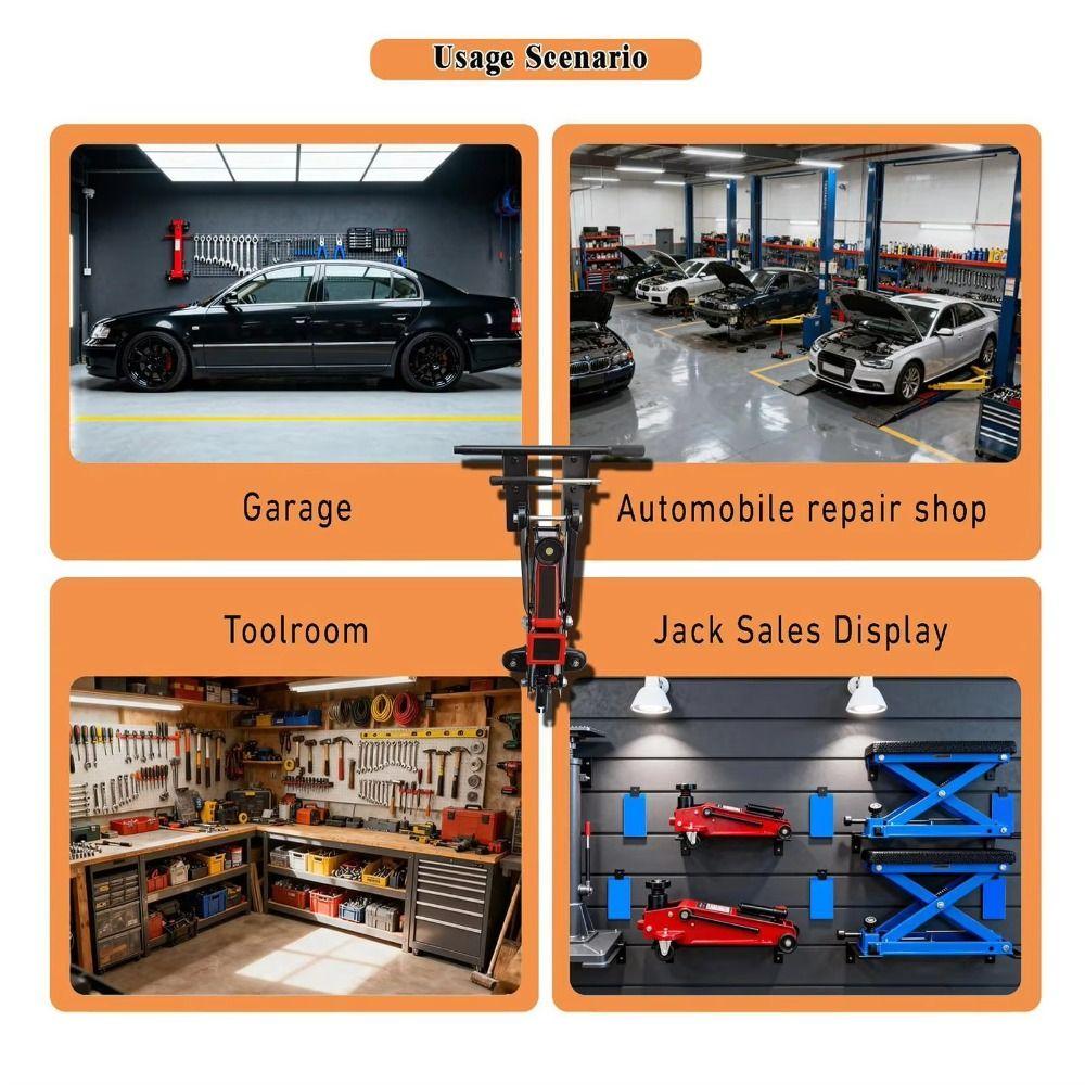 2pcs Double Hook Design Jack Storage Rack Universal Bracket Hydraulic Jack Stand  Car Truck