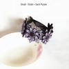 Double-Layer Rhinestone Flower Hair Clip & Hair Tie: Elegant Bun Styling Accessory