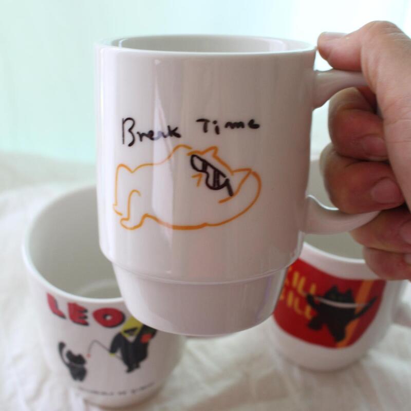 

10 Cat Mugs That Can Be Stacked and Stored Neatly Leon Weed Fishing Rod