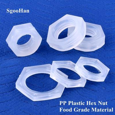 10pcs/Lot Plastic Hex Nut Food Grade PP M5~M16mm Nut G1/8"~G1" Nut Screw Cap Thread Aquarium Fish Tank Adapter Garden Irrigation Water Pipe Fittings