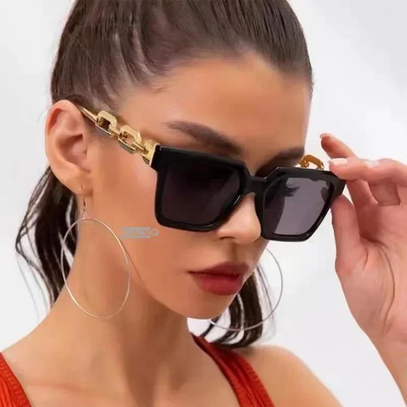Luxury Oversized Square Sunglasses Fashion UV400 Protection Vintage Big Sun Glasses Retro Eyewear for Women Men Gafas De Sol