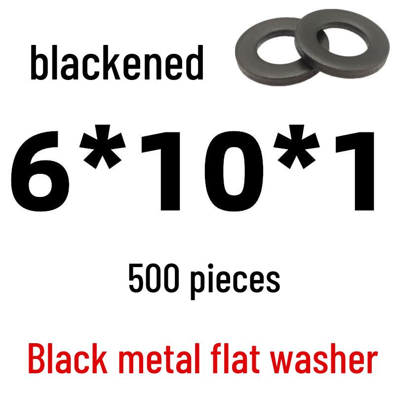 Thickened Black Iron Flat Washer for Screws, Non-standard Round Design
