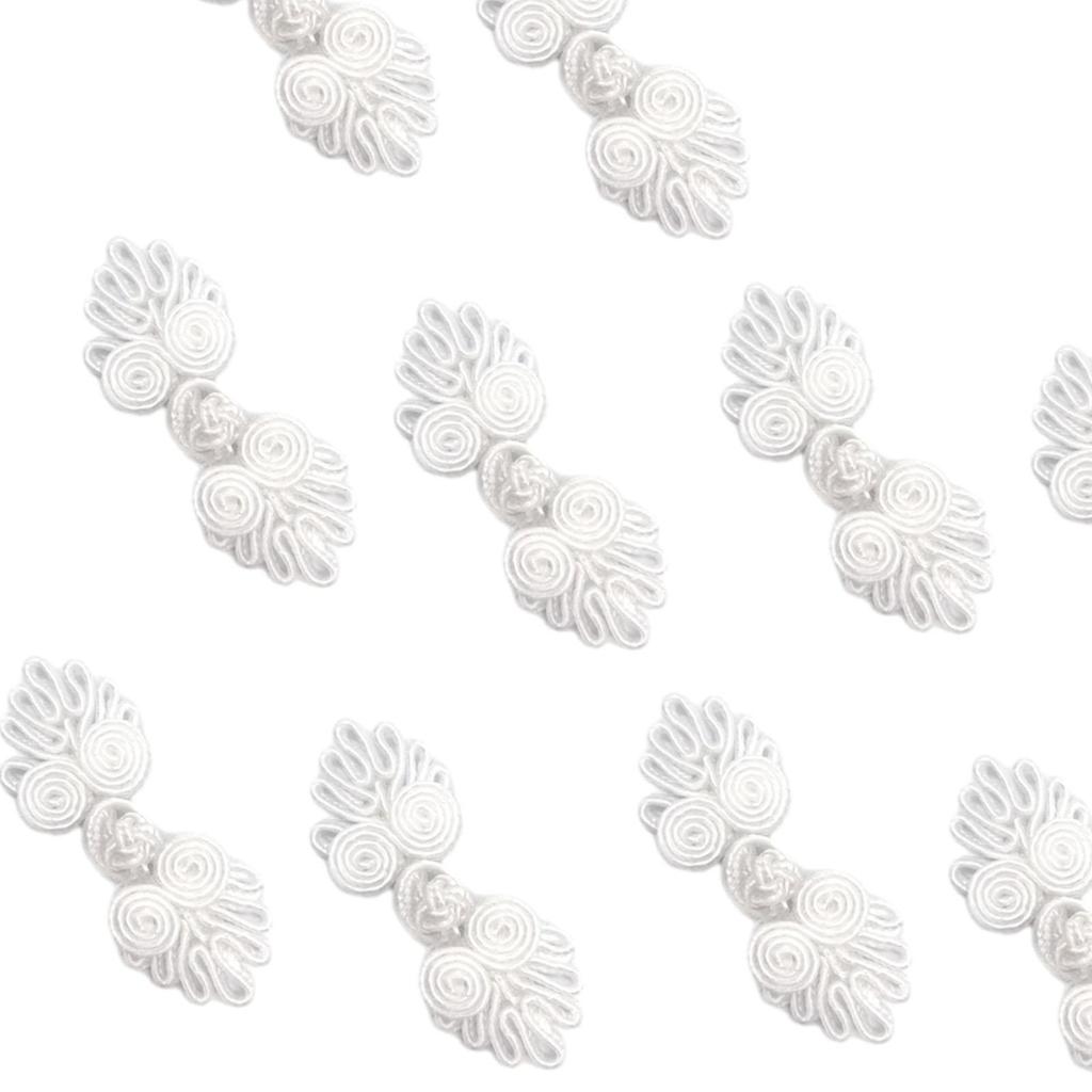 5Pcs Chinese Knot Frog Buttons Traditional Handcraft Chic Chinese Frog Closures for Hanfu Coats Cheongsam Stage Costume Cardigan