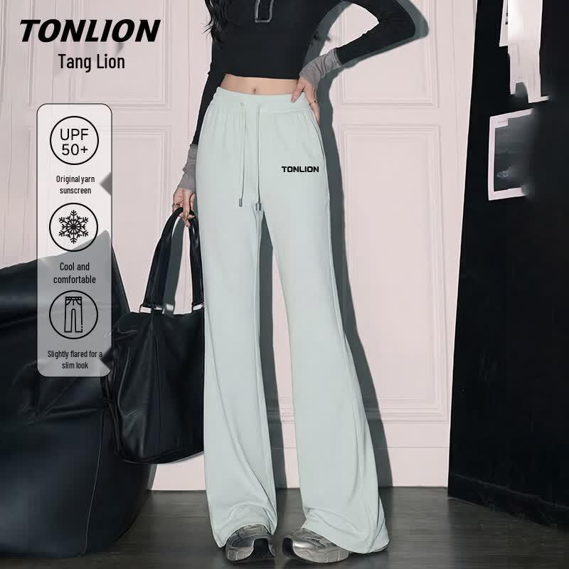 TonLion Women's Ice Silk Cooling UV Protection Micro-Flared Pants