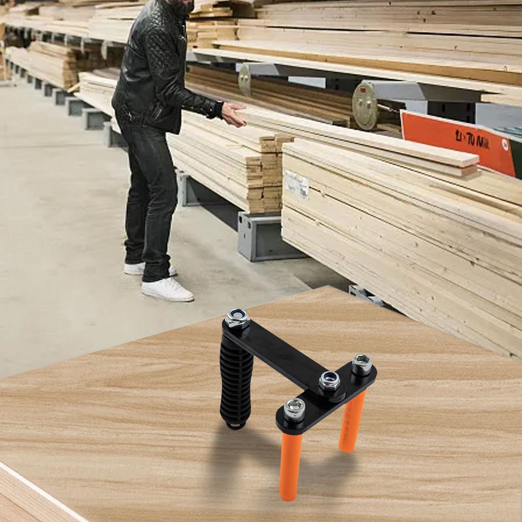 120mm Hebeklemmplatte Leichte Transportklemme Werkzeug Zuverlässiger Transport Dicke Stahlplatten Gummiummantelte Stange