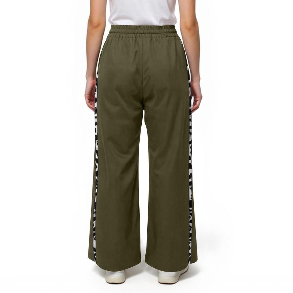 Women's Loose Casual Leopard Print Drawstring Wide Leg Pants