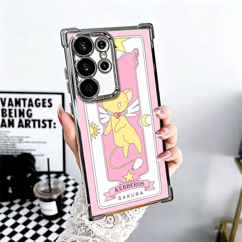 Cardcaptor Sakura Cute Girl Soft Phone Case For Samsung Galaxy S26 Ultra S25 Edge S24 FE S23 Plus S22 S21 + S20 Plating Anti-Fal