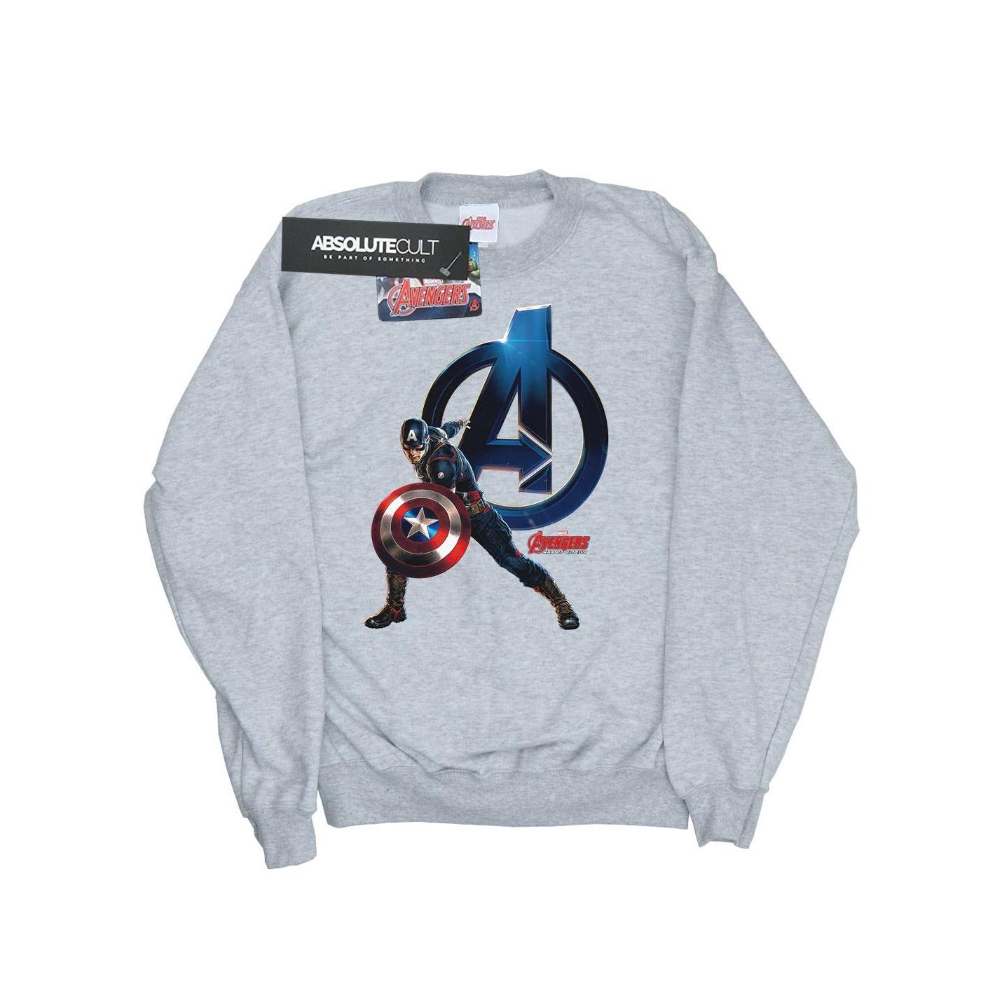 Marvel Boys Captain America Pose Sweatshirt 5-6 Years