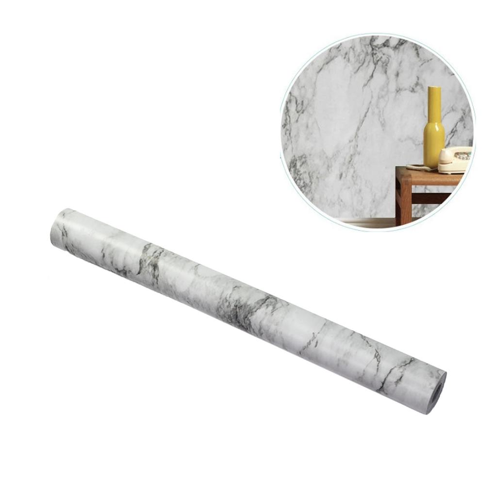 Waterproof Landscape White Marble Wallpaper Stick Self Adhesive Marble Wallpaper