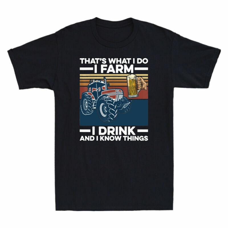 Retro Do TShirt Beer Things And Thats Drink Unisexs I Farm Know White I I I What S
