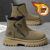 Martin boots men's shoes winter high-top warm outdoor waterproof snow boots sports non-slip piled thickened heightening cotton shoes