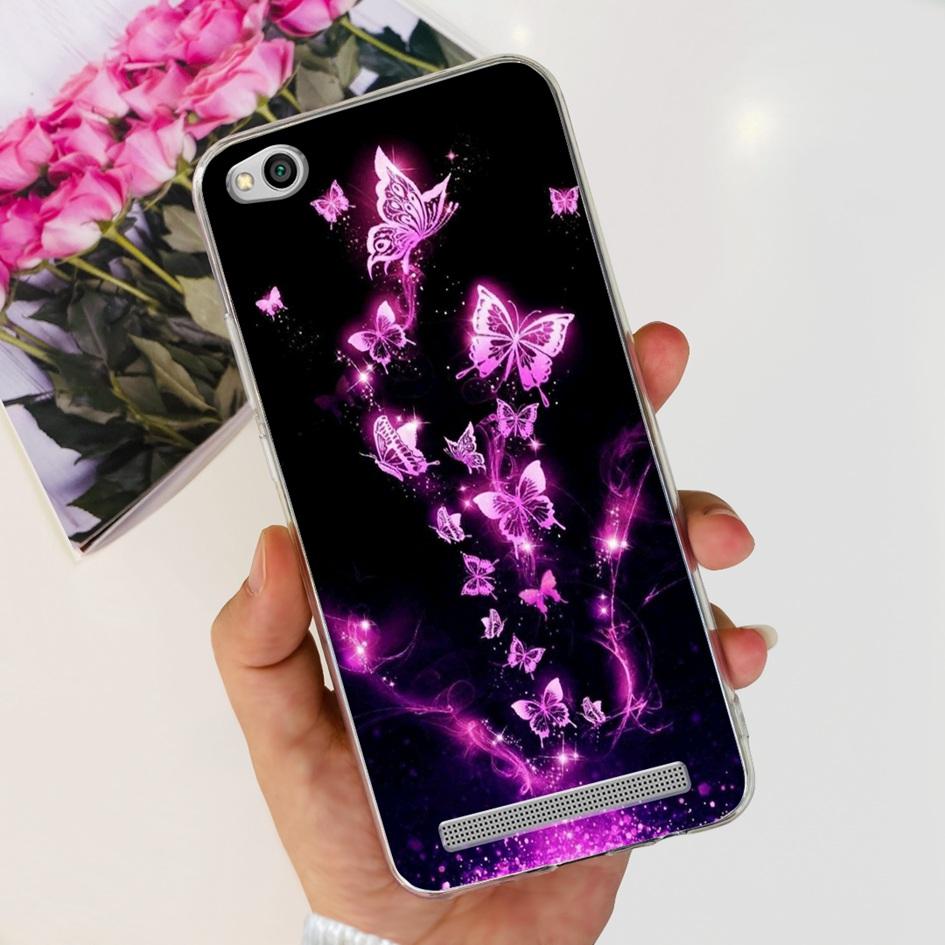 For Xiaomi Redmi 4A Case Fashion Butterfly Transparent Silicone Soft Cover For Xiaomi Redmi 5A Funda Redmi5A Redmi4A Phone Cases