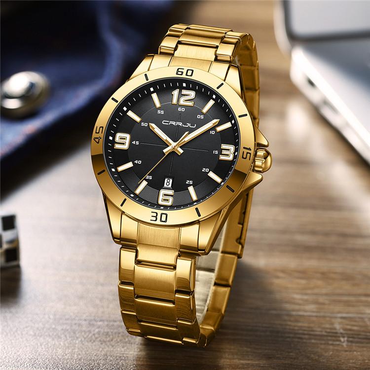 CRRJU-5003 New Steel Band Men's Watch Fashion Business Watch