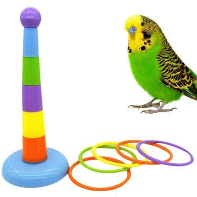 Activity Playground Development Parrots Platform Colorful Rings Bird Chew Toy Ferrule Toy