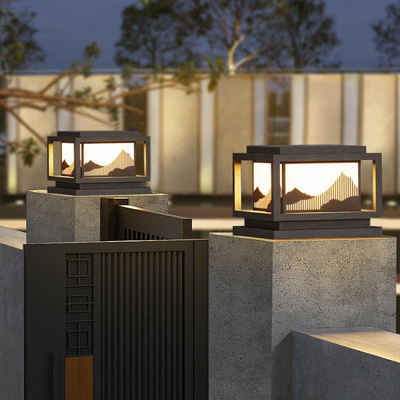 Modern Solar LED Pillar Light for Garden, Courtyard, or Hotel