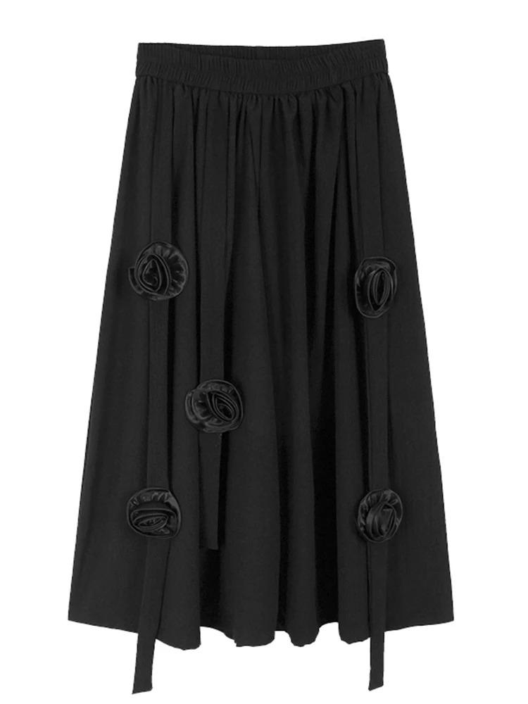 

XITAO Трехмерные лоскутные брюки с цветочным принтом LYD1890 L чёрный