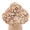 Country Living Wood Effect Mushroom with Log - 16.5cm
