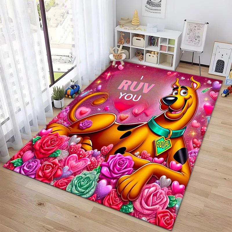 Halloween cartoon comedy adventure movie Scooby-Doo carpet is suitable for living room and bedroom doormats office balcony decorative carpet V12